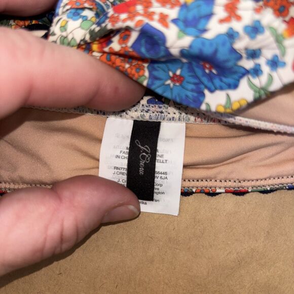 Crew rickrack halter bikini top Liberty Margaret Annie print Size Small - Picture 4 of 7